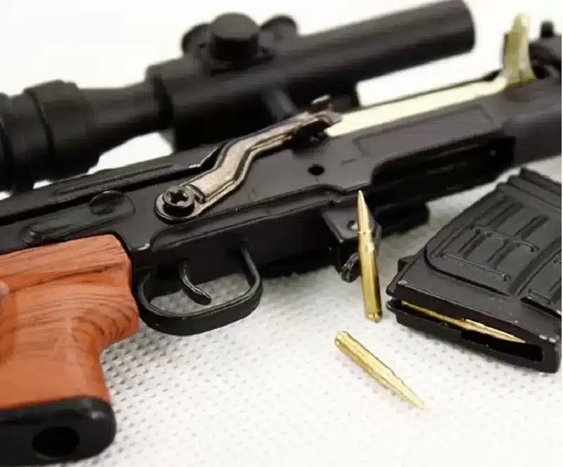 1:3.5 Assemble SVD Gun Model Can not Shoot DIY Gun Metal Alloy Toy Removable Model Sniper Rifle Gun Toy Gift for Children 14
