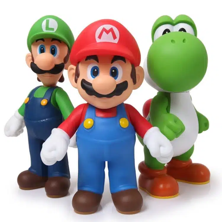 Super Mario 3pcs/set Bros Mario Yoshi Luigi PVC Action Figure Collectible Model Toy 11-12cm KT2652 1