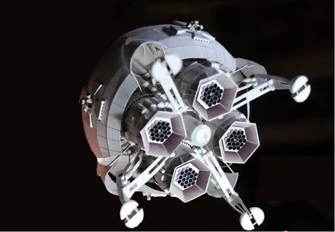 Aries 1B lunar spacecraft 3D High Simulation Space Paper Model Handmade Toy 4