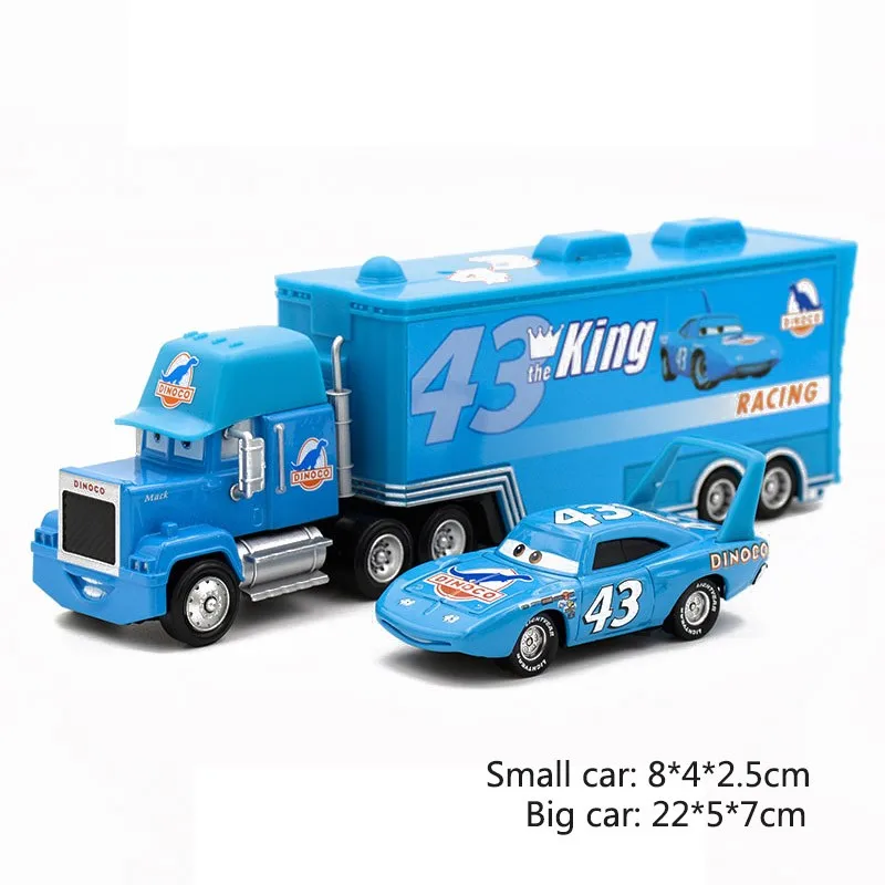 Disney Pixar Cars 2 3 Car Toys 2Pcs/Set McQueen Mack Uncle Jimmy The King Jackson Storm 1:55 Diecast Metal Alloy Model Toys Boys 15