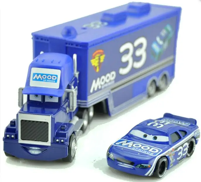 Disney Pixar Cars 2 3 Car Toys 2Pcs/Set McQueen Mack Uncle Jimmy The King Jackson Storm 1:55 Diecast Metal Alloy Model Toys Boys 18