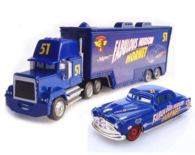 Disney Pixar Cars 2 3 Car Toys 2Pcs/Set McQueen Mack Uncle Jimmy The King Jackson Storm 1:55 Diecast Metal Alloy Model Toys Boys 19