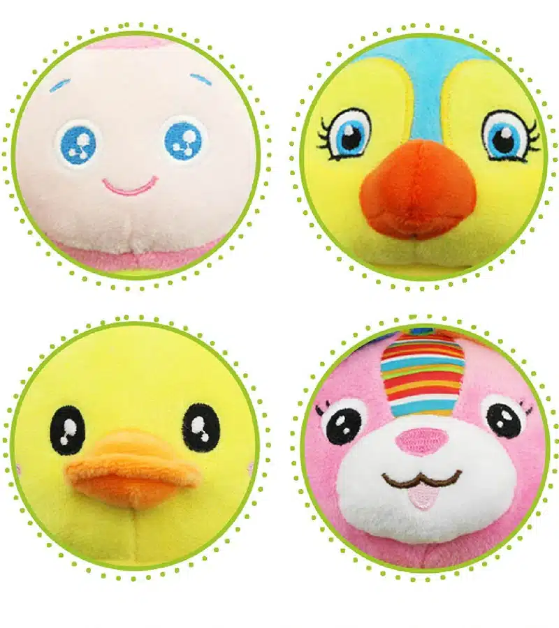 Happy Monkey baby bed bell neonatal baby toys with BB bell plush toy for baby bed hanging bell cartoon animal WJ459 7
