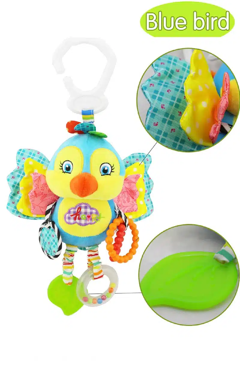 Happy Monkey baby bed bell neonatal baby toys with BB bell plush toy for baby bed hanging bell cartoon animal WJ459 10