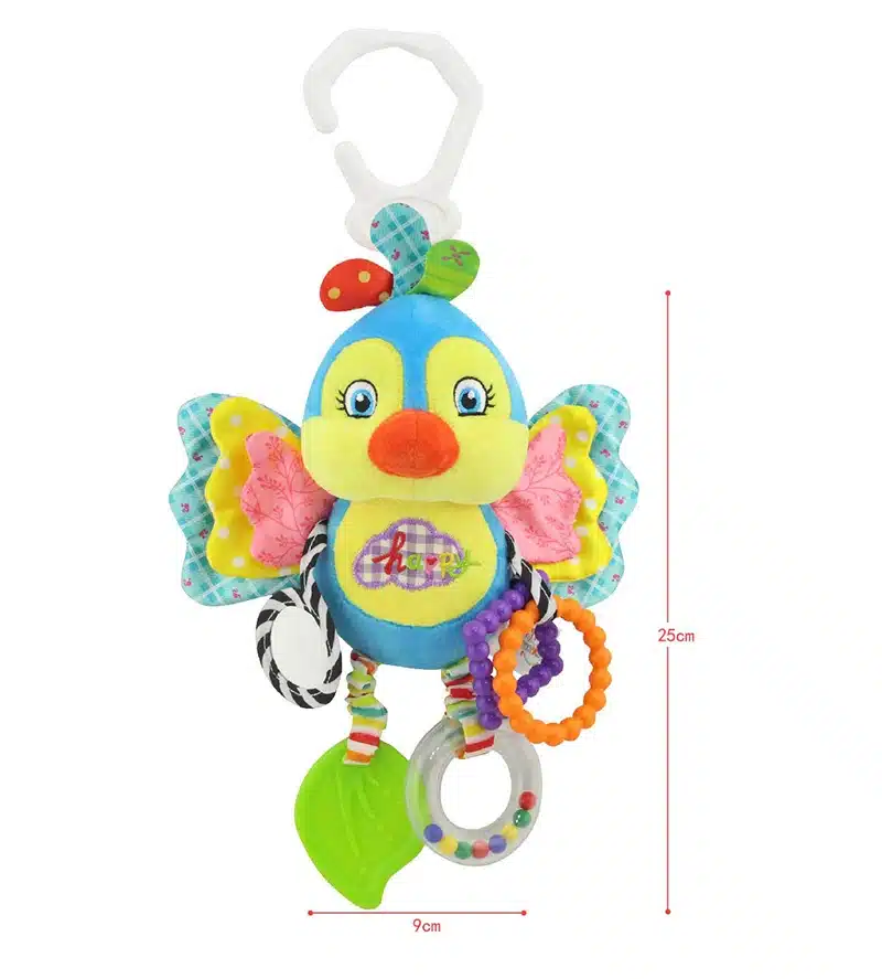 Happy Monkey baby bed bell neonatal baby toys with BB bell plush toy for baby bed hanging bell cartoon animal WJ459 17