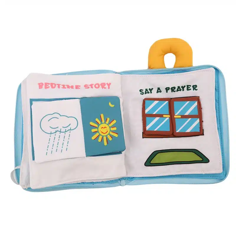 Soft Books Infant Early cognitive Development My Quiet Bookes baby goodnight educational Unfolding Cloth Books Activity Books 13
