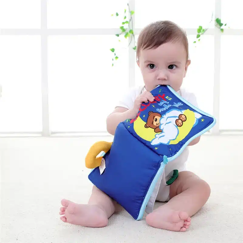 Soft Books Infant Early cognitive Development My Quiet Bookes baby goodnight educational Unfolding Cloth Books Activity Books 16