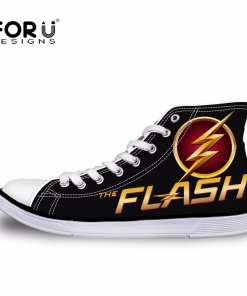 Stiilsed mustad ja valged ketsid meestele, millel on kirgas 'Flash' logo küljele trükitud, sobivad ideaalselt mugavaks igapäevaseks kandmiseks.