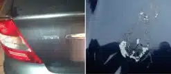 auto tagatuli ja kriimustatud pind