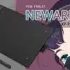 must joonistustahvel koos pliiatsiga, taustal anime stiilis illustratsioon