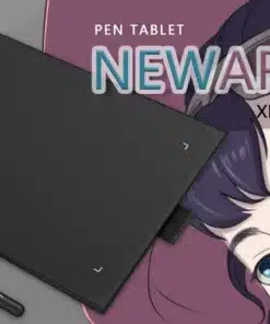 must joonistustahvel koos pliiatsiga, taustal anime stiilis illustratsioon