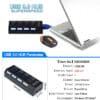 must nelja USB 3.0 pesaga jagaja sülearvuti kõrval