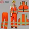 oranž vest ja püksid helkurdetailidega