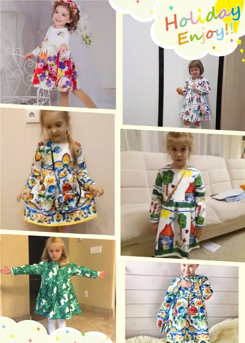 Kvaliteetsed moodsa disainiga kleit + kott komplektid tüdrukutele | kujundav pilt e-kaubamaja pildikogust