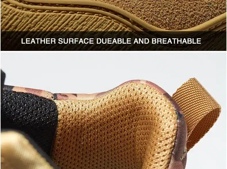 RAX Men Women Mid-top Waterproof Leather Hiking Shoes Outdoor Trekking Boots Trail Camping Climbing Outventure Hunting Shoes 54