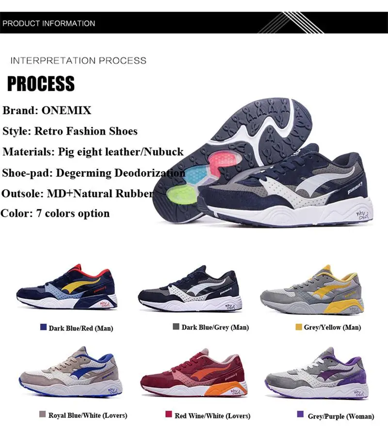 onemix Leather Running Shoes for Men Women 2016 Sneaker Breathable Lady Trainers Walking Outdoor Sport Shoes Brand Jogging 4