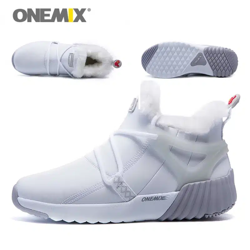 ONEMIX New Winter Men's Boots Warm Wool Sneakers Outdoor Unisex Athletic Sport Shoes Comfortable Running Shoes Sales 24