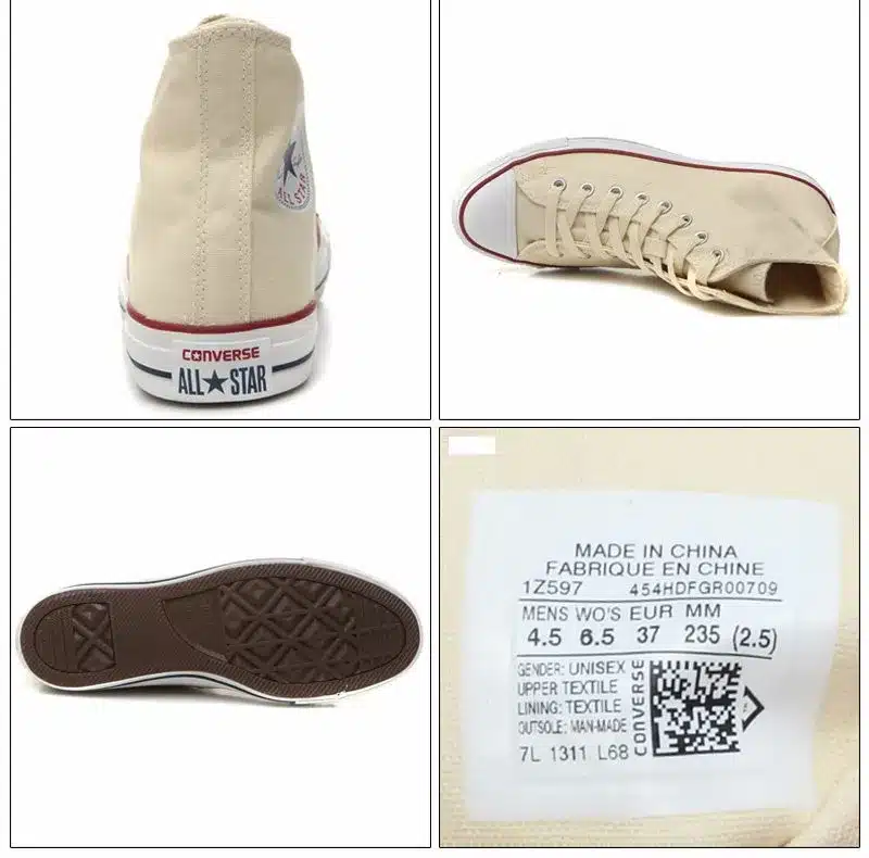 Original Converse all star shoes men women's sneakers canvas shoes all black high classic Skateboarding Shoes free shipping 17