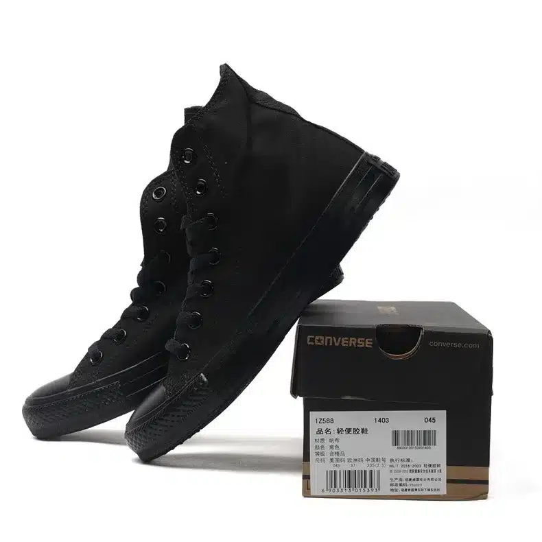 Original Converse all star shoes men women's sneakers canvas shoes all black high classic Skateboarding Shoes free shipping 27