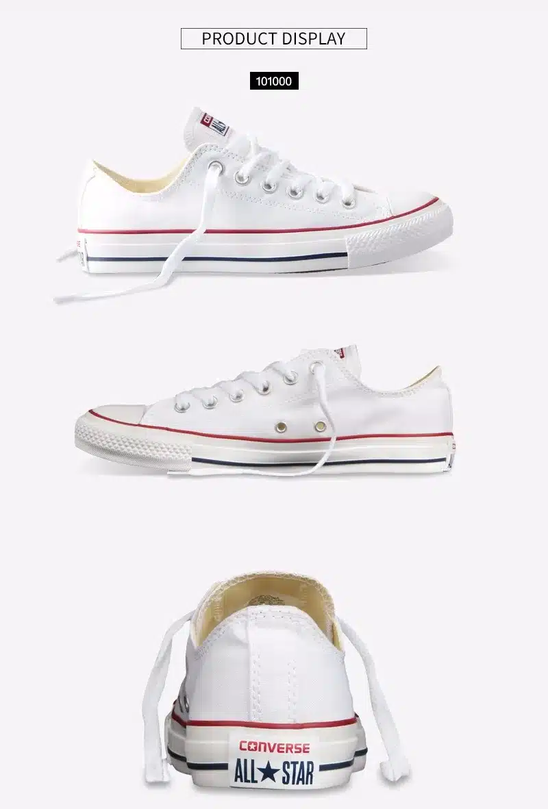 Original Converse all star men's and women's sneakers for men women canvas shoes all black low classic Skateboarding Shoes 4