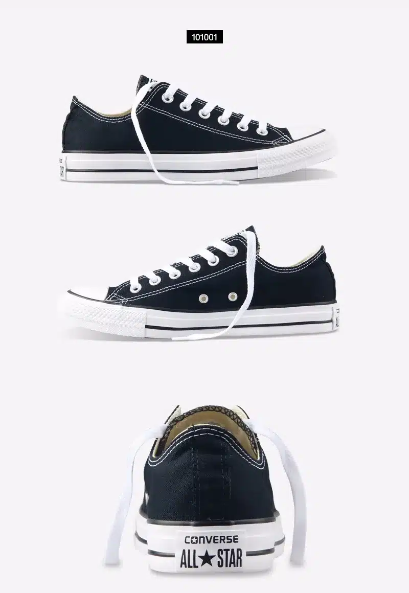 Original Converse all star men's and women's sneakers for men women canvas shoes all black low classic Skateboarding Shoes 5