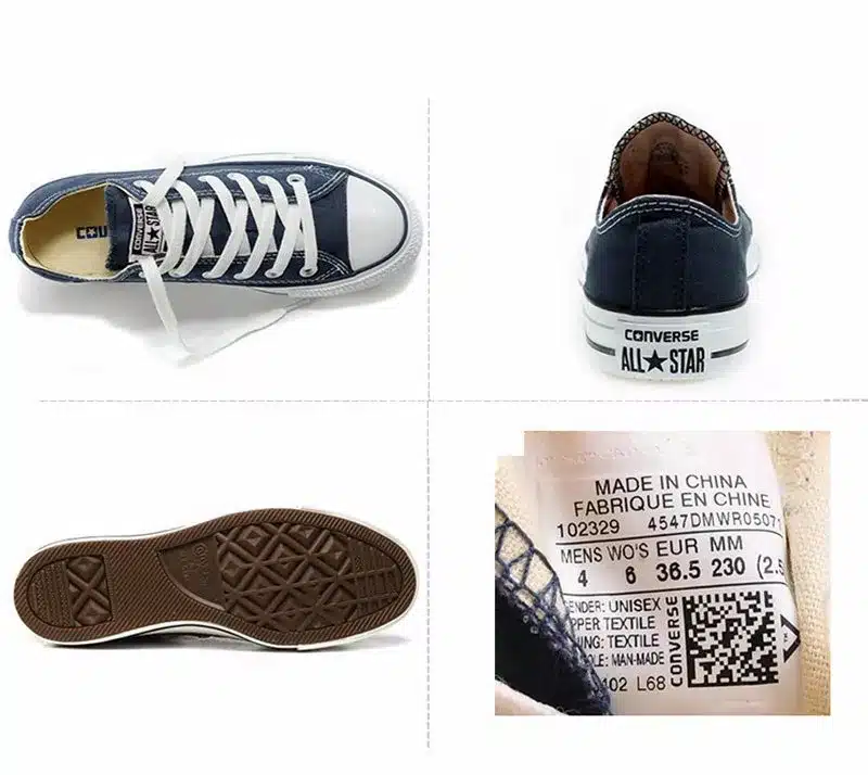 Original Converse all star men's and women's sneakers for men women canvas shoes all black low classic Skateboarding Shoes 23