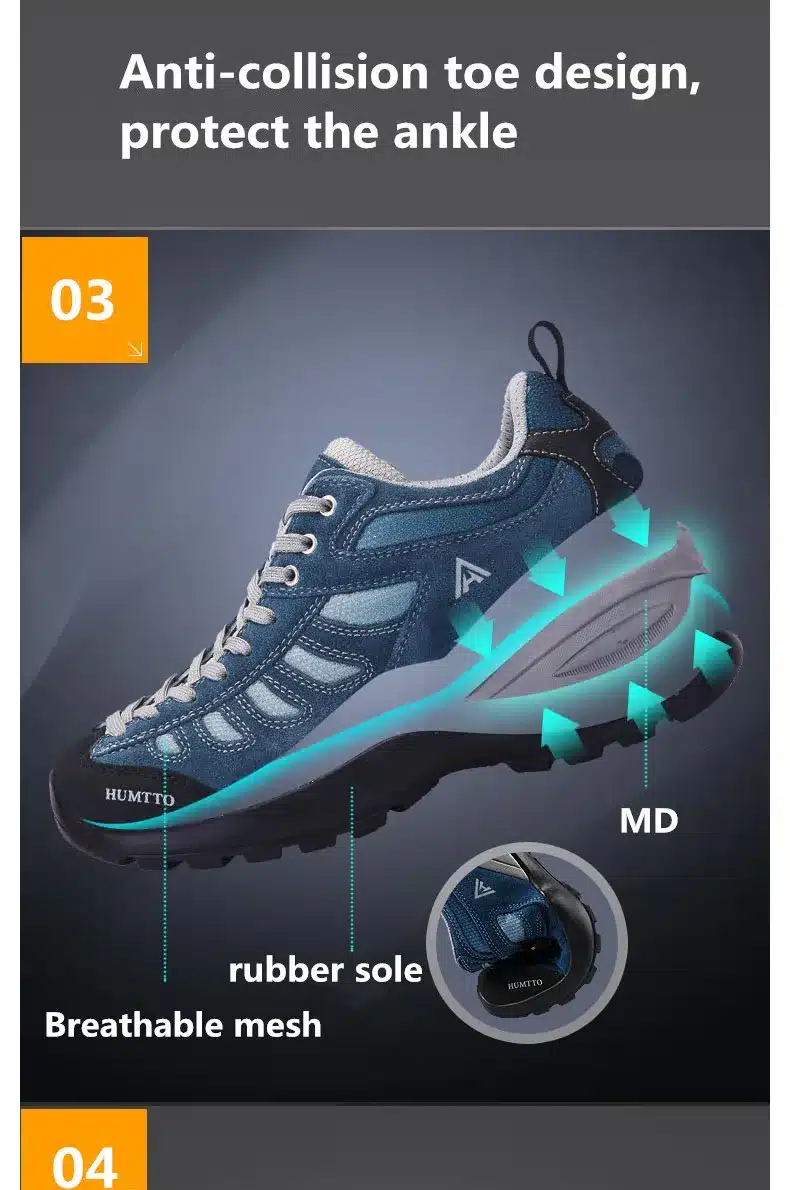 new hiking shoes outdoor woman camping sneakers men hunting winter trekking outventure non-slip climbing sport Rubber Lace-Up 6