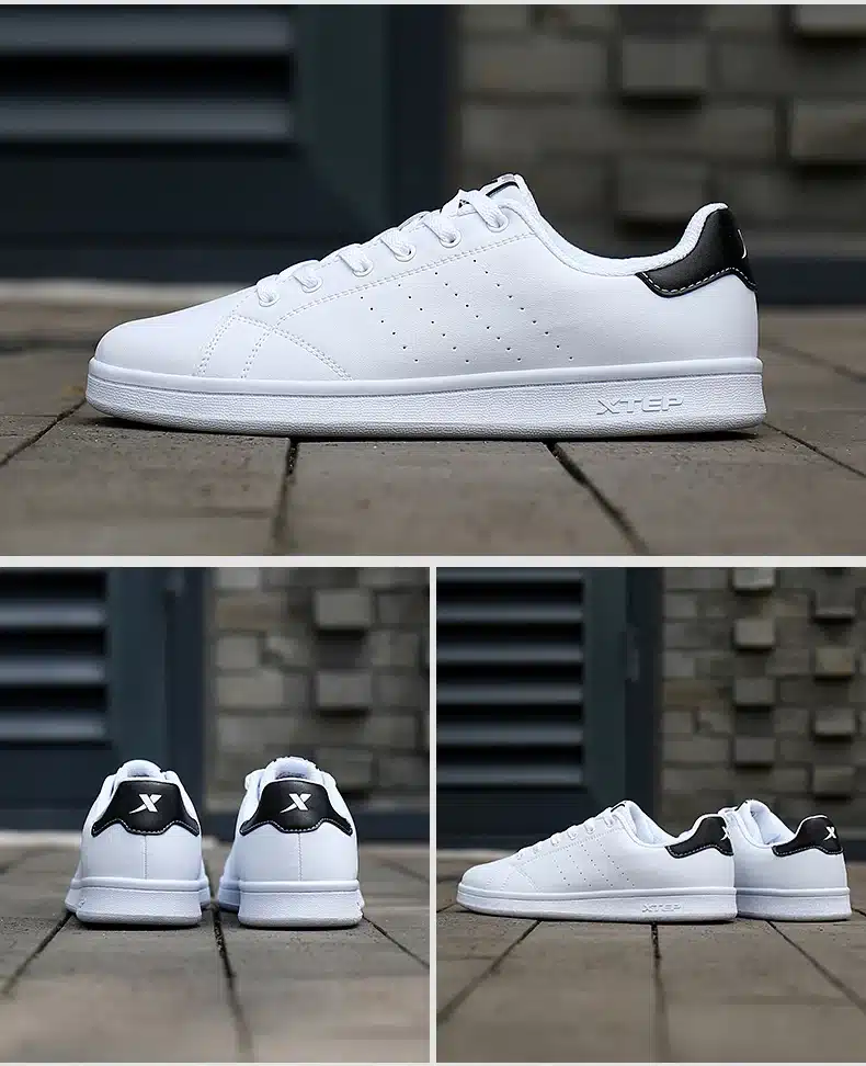 XTEP 2017 women's men's Skateboard Shoes Sneakers Leather walking white stan Shoes for men women free shipping 985318315290 11