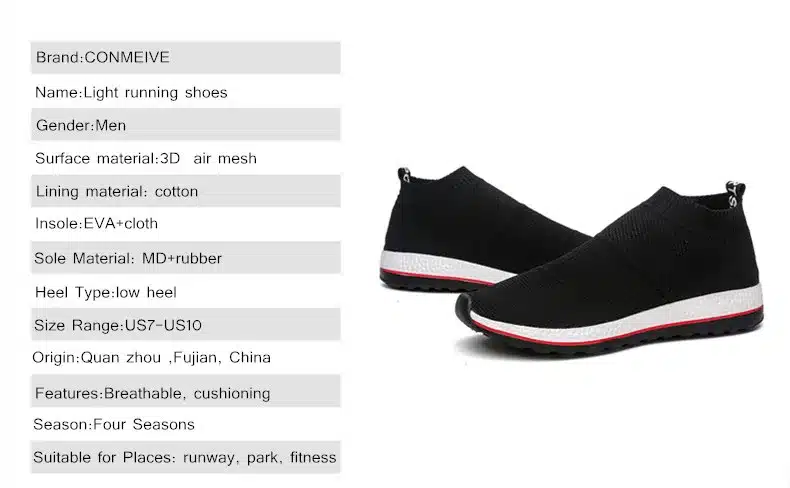 hot sale running shoes for men women sneakers sport sneaker cheap Light Runing Breathable Slip-On Mesh (Air mesh) Wide(C,D,W) 19