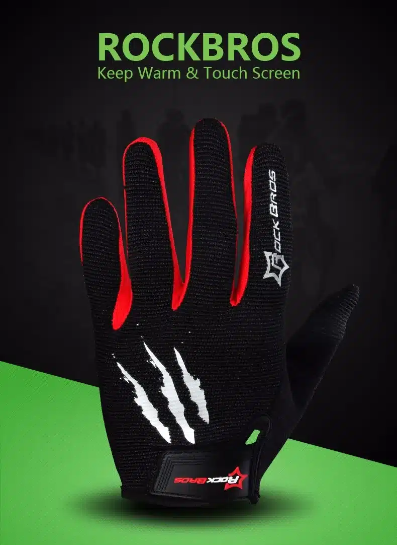 ROCKBROS Cycling Gloves Sponge Pad Long Finger Motorcycle Gloves For Bicycle Mountain Bike Glove Touch Screen MTB Gloves 2
