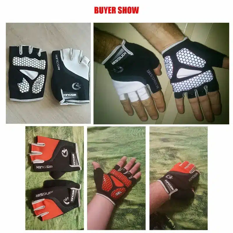 1 Pair Outdoor Sport Gloves Summer Cycling Bike Bicycle Riding Gym Fitness Half Finger Gloves Shockproof Mittens S/M/L/XL/XXL 24