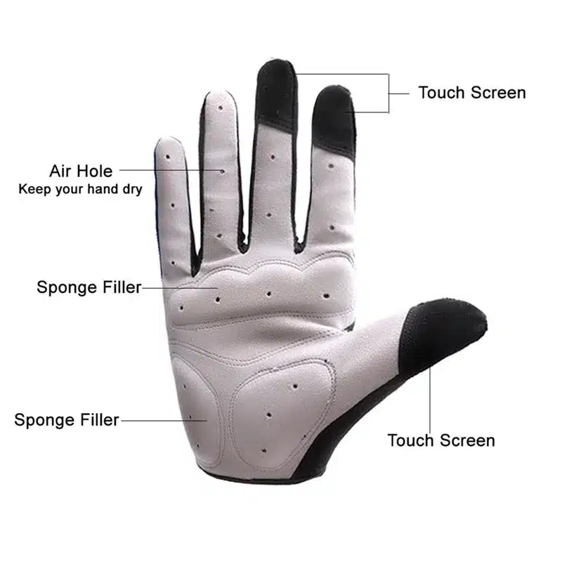 Arbot Bicycle Bike Gloves Men Women Cycling Glove mtb Bicycle 3D GEL Sports Full Finger Glove Bisiklet Black Luvas ciclismo 25