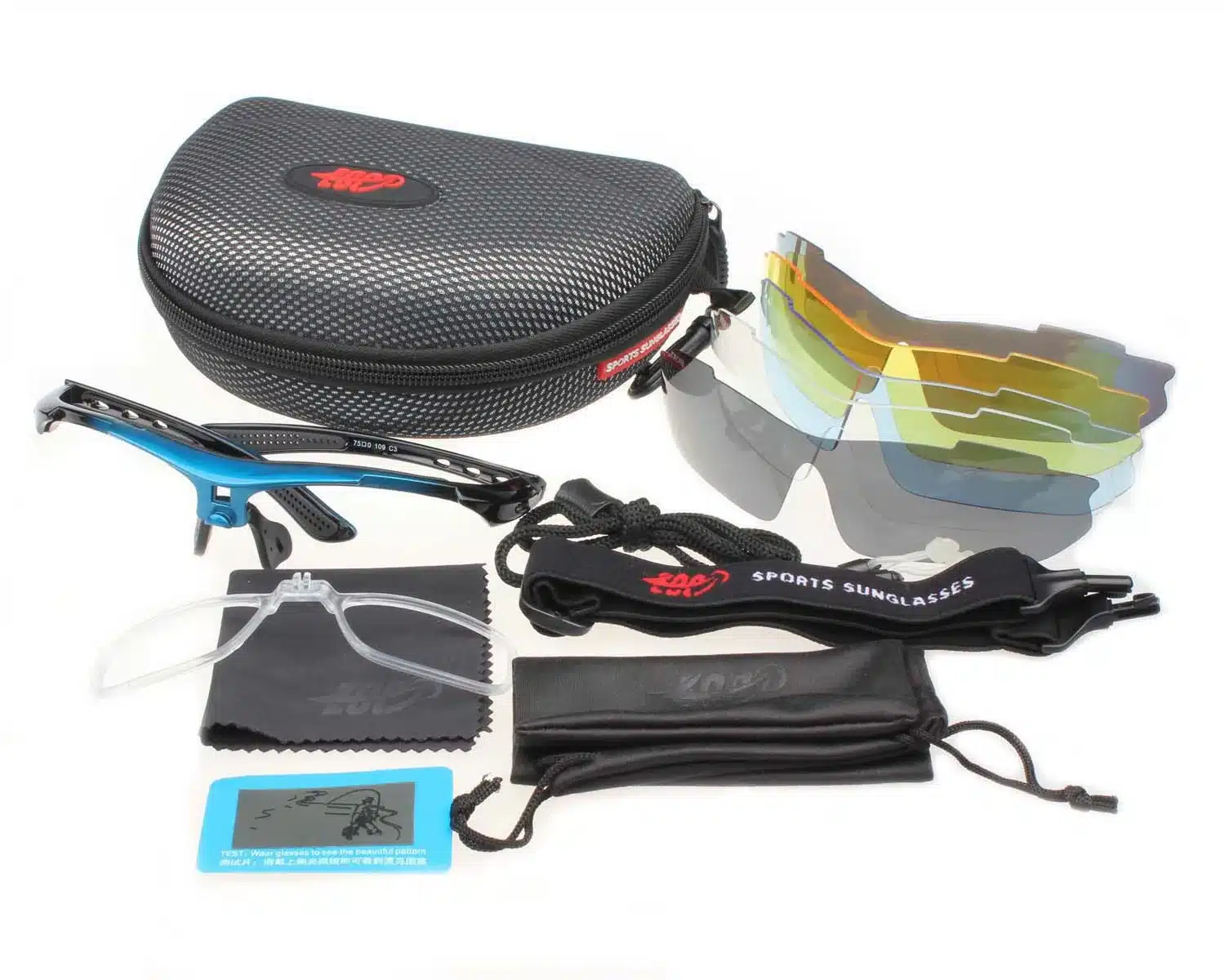 Professional Polarized Cycling Glasses Bike Goggles Outdoor Sports Bicycle Sunglasses UV 400 With 5 Lens TR90 5 color 25