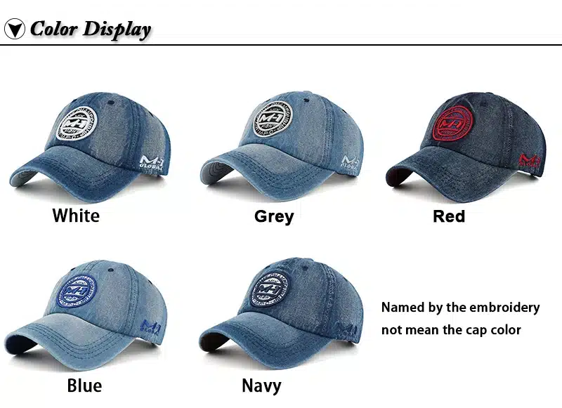 New arrival high quality snapback cap demin baseball cap 5 color Jean badge embroidery hat for men women boy girl cap B346 18