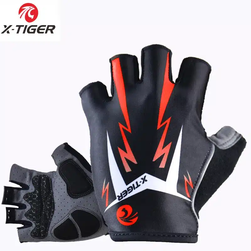 X-Tiger 3D GEL Pad Bright Green Sport Gloves With Reflective Half Finger MTB Bike Gloves Cycling Gloves Mountain Bicycle Gloves 13