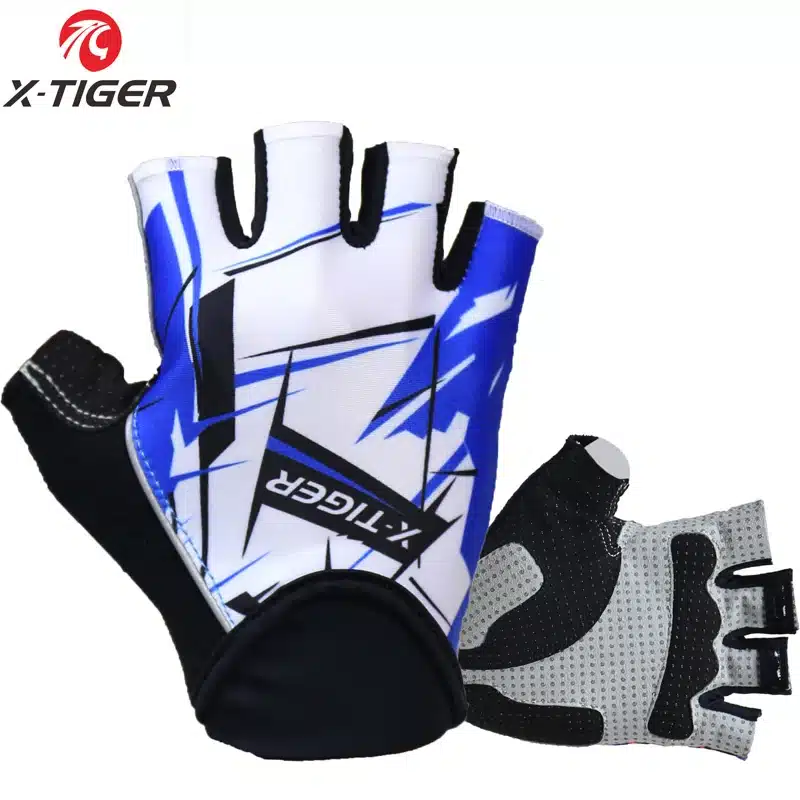 X-Tiger 3D GEL Pad Bright Green Sport Gloves With Reflective Half Finger MTB Bike Gloves Cycling Gloves Mountain Bicycle Gloves 15