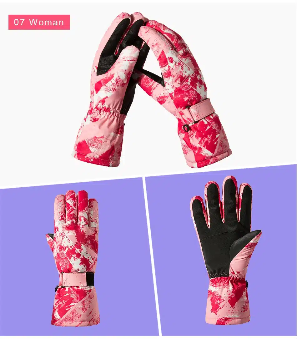 VECTOR Waterproof Ski Gloves Men Women Warm Skiing Snowboard Gloves Snowmobile Motorcycle Riding Winter Outdoor Snow Gloves 19