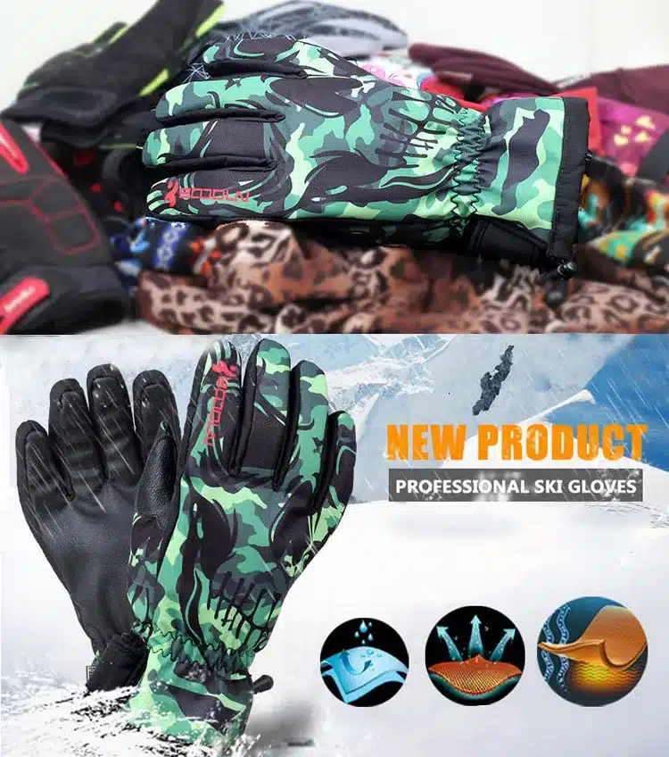 BOODUN winter ski gloves waterproof windproof plate single men and women professional men and women warm gloves 14