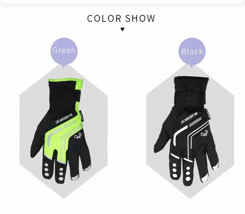 INBIKE 2017 Winter Cycling Gloves Gel Padded Thermal Full Finger Bike Bicycle Gloves Touch Screen Windproof Men's Gloves GW969R 4