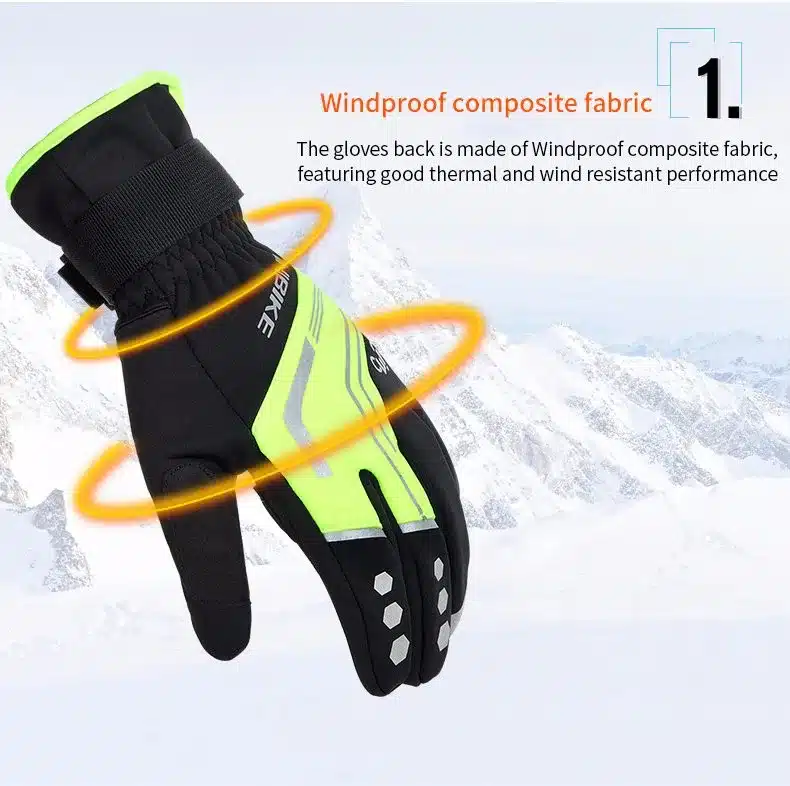 INBIKE 2017 Winter Cycling Gloves Gel Padded Thermal Full Finger Bike Bicycle Gloves Touch Screen Windproof Men's Gloves GW969R 5