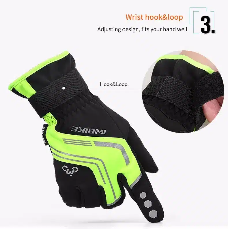 INBIKE 2017 Winter Cycling Gloves Gel Padded Thermal Full Finger Bike Bicycle Gloves Touch Screen Windproof Men's Gloves GW969R 7