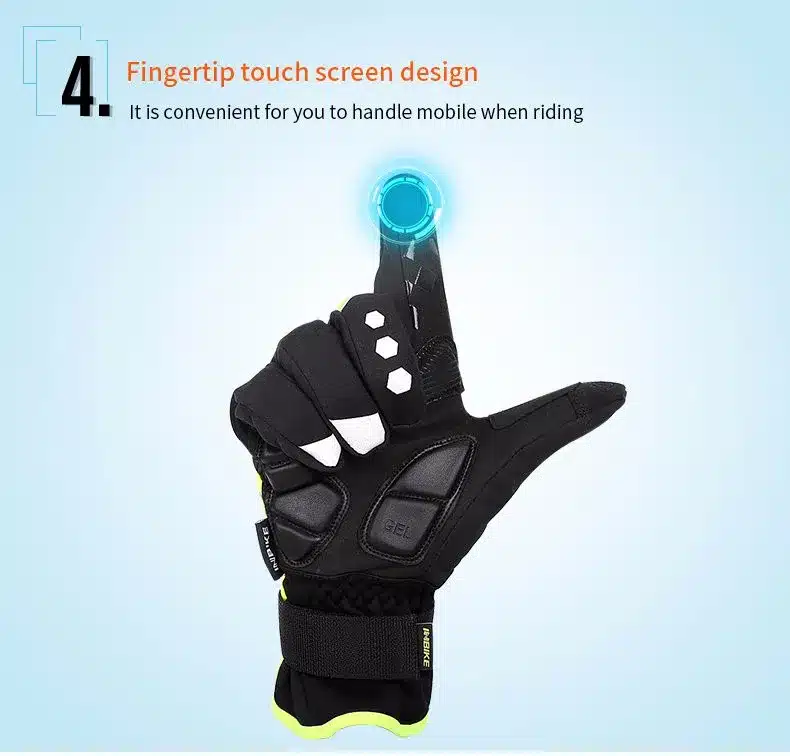 INBIKE 2017 Winter Cycling Gloves Gel Padded Thermal Full Finger Bike Bicycle Gloves Touch Screen Windproof Men's Gloves GW969R 8