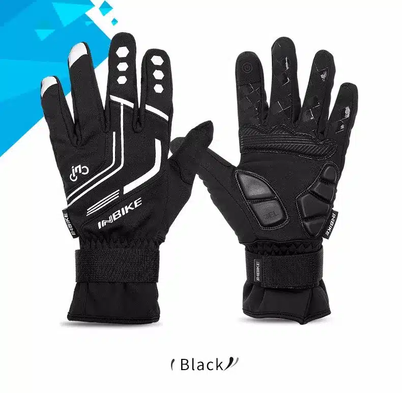 INBIKE 2017 Winter Cycling Gloves Gel Padded Thermal Full Finger Bike Bicycle Gloves Touch Screen Windproof Men's Gloves GW969R 12