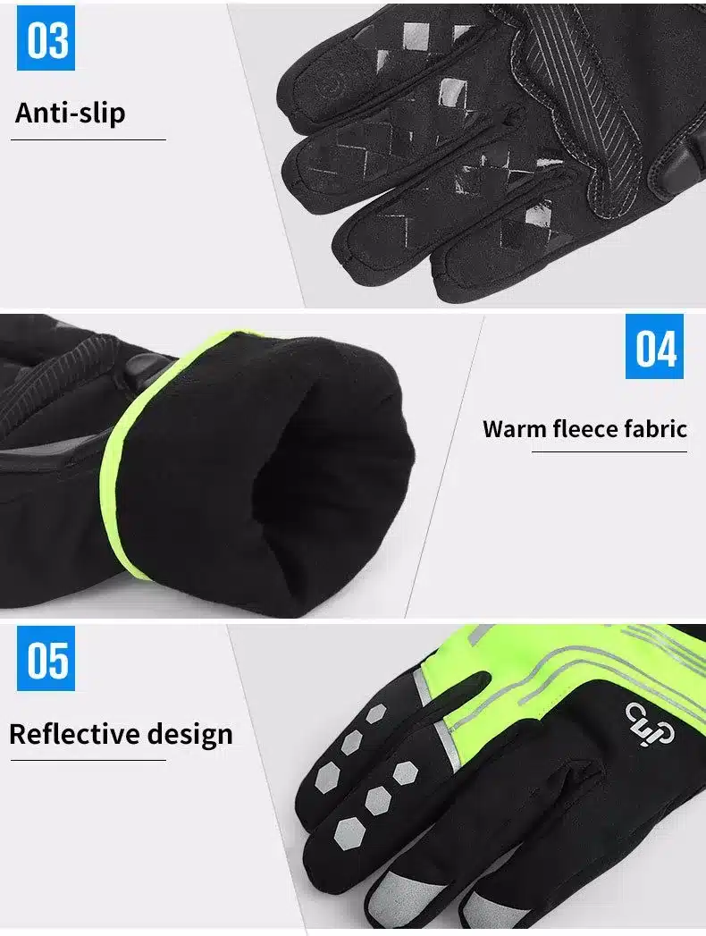 INBIKE 2017 Winter Cycling Gloves Gel Padded Thermal Full Finger Bike Bicycle Gloves Touch Screen Windproof Men's Gloves GW969R 14