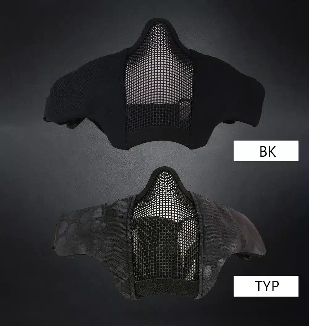 SINAIRSOFT Tactical Airsoft Mask Helmet Half Lower Face Metal Steel Net Hunting Protective prop for Paintball Party Mask CS 11