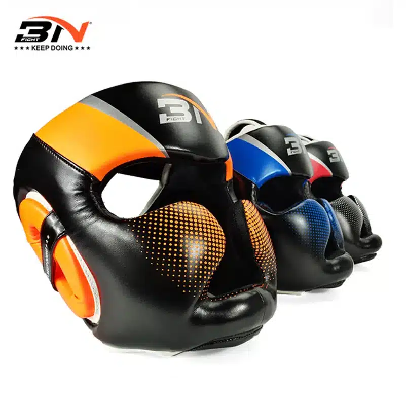 2017 BN Boxing Headgear Men Women Muay Thai PU Leather Training Sparring Gym Equipment Grant Safe Boxing Helmet Taekwondo Guard 12