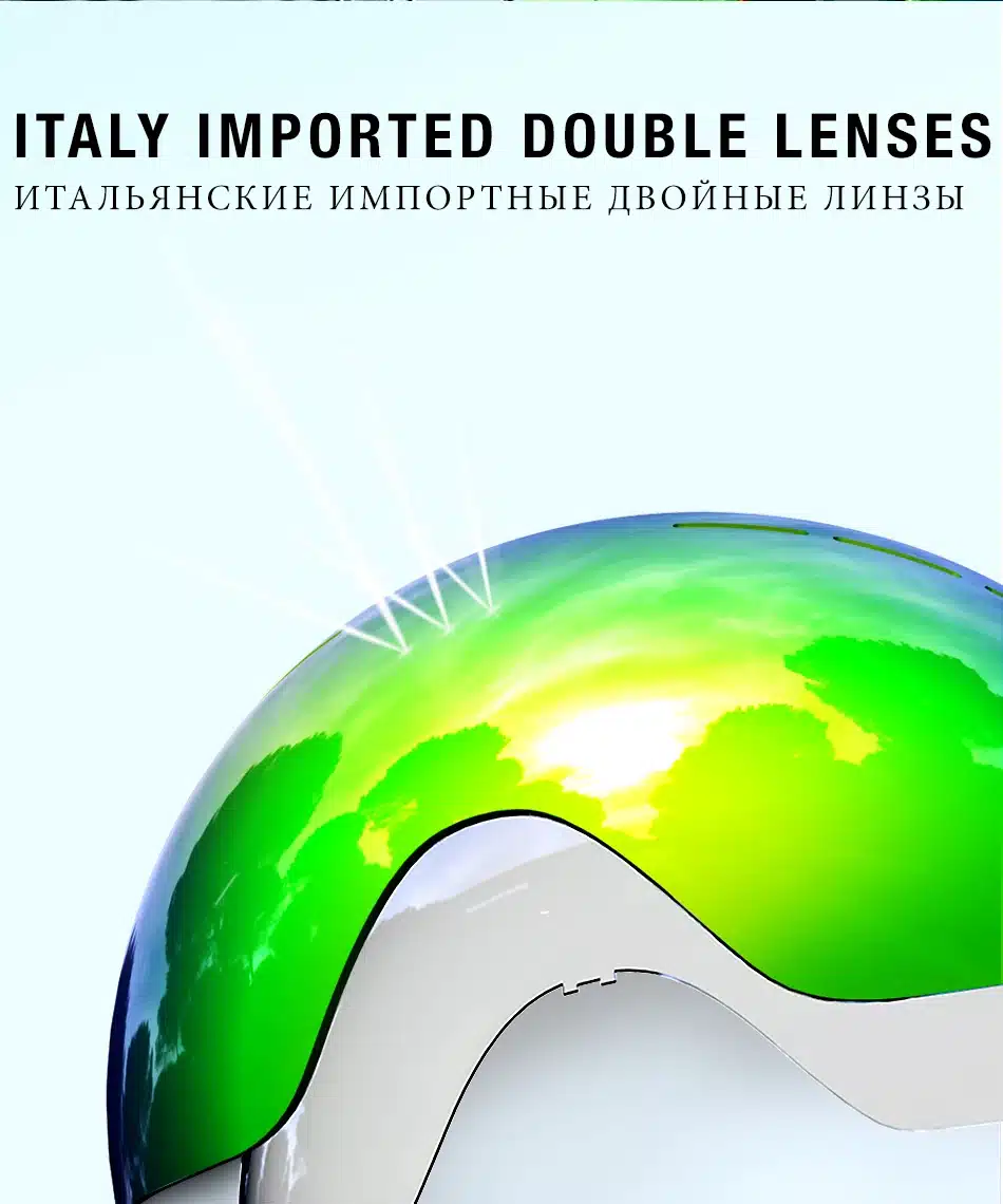 New COPOZZ brand ski goggles double layers UV400 anti-fog big ski mask glasses skiing men women snow snowboard goggles GOG-201 8