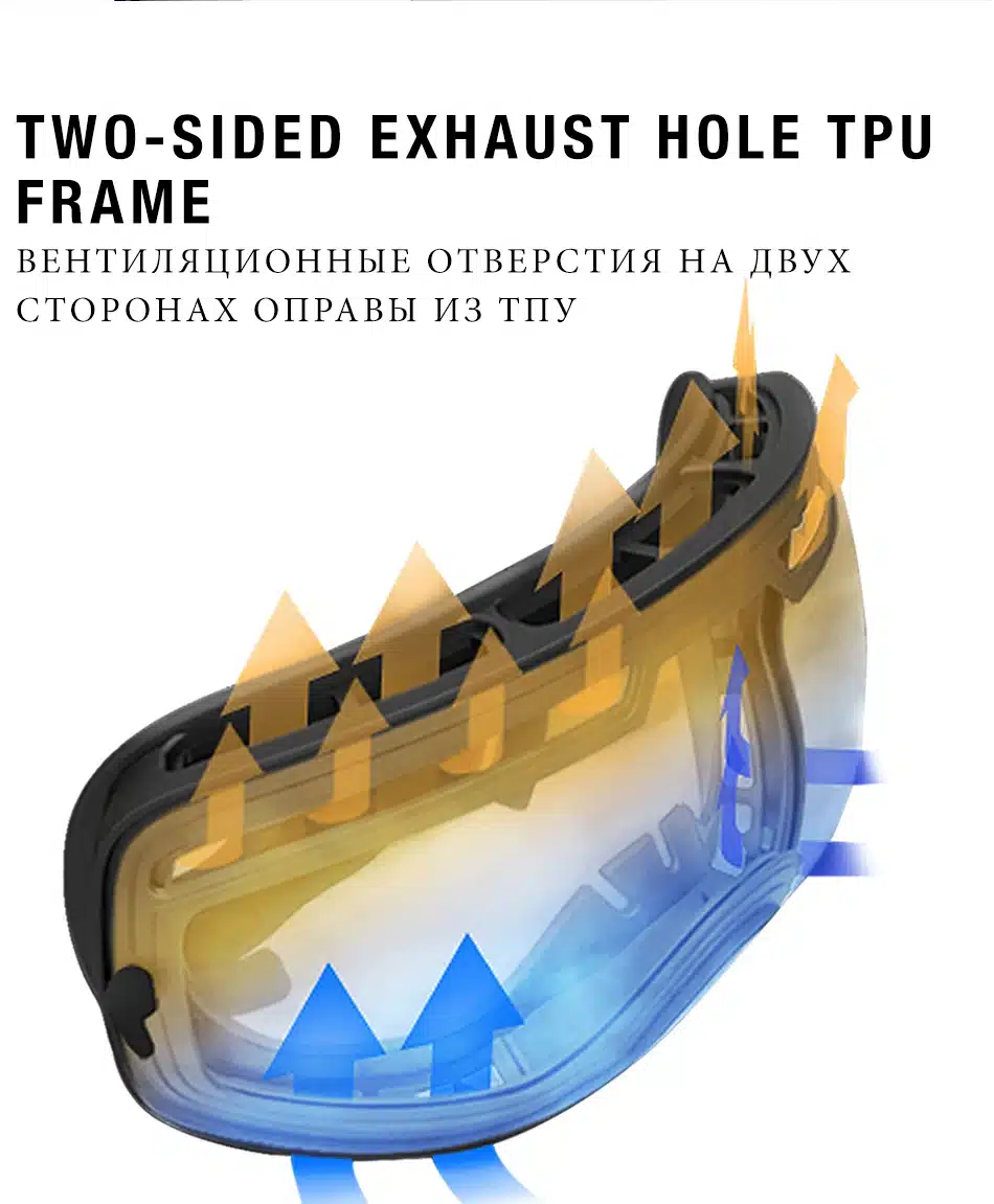 New COPOZZ brand ski goggles double layers UV400 anti-fog big ski mask glasses skiing men women snow snowboard goggles GOG-201 9
