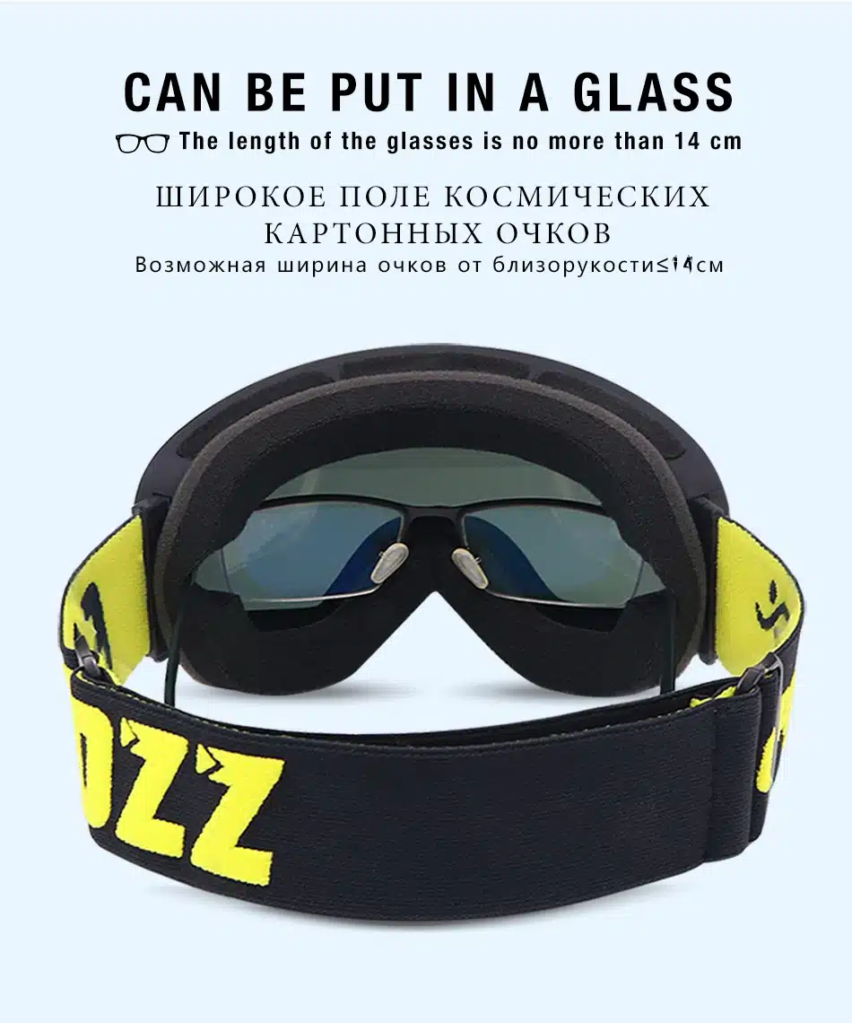 New COPOZZ brand ski goggles double layers UV400 anti-fog big ski mask glasses skiing men women snow snowboard goggles GOG-201 11