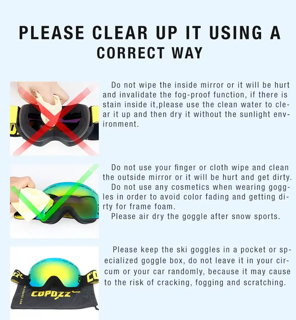 New COPOZZ brand ski goggles double layers UV400 anti-fog big ski mask glasses skiing men women snow snowboard goggles GOG-201 19